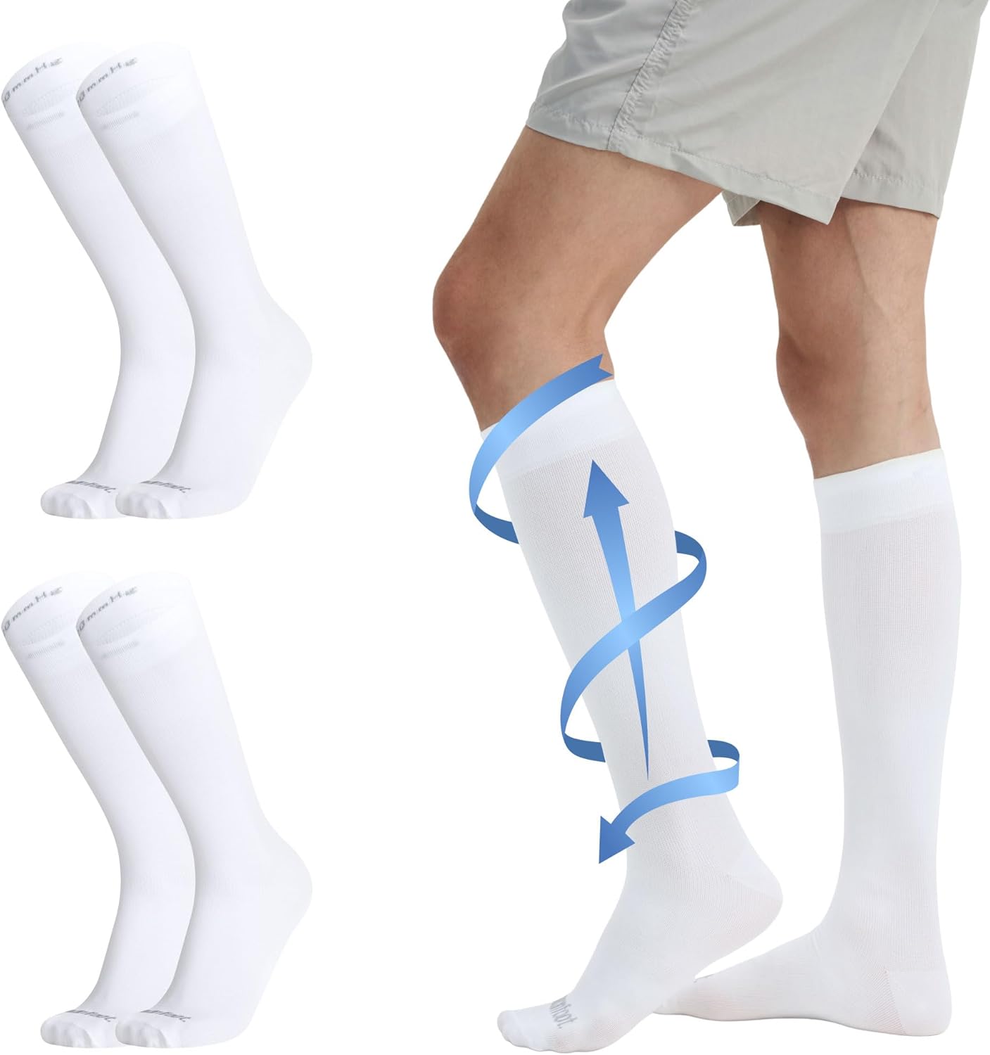 Compression Socks for Men & Women, 15-20 Mmhg (3 Pairs) - Best Circulation Socks for Nurses, Athletic, Travel