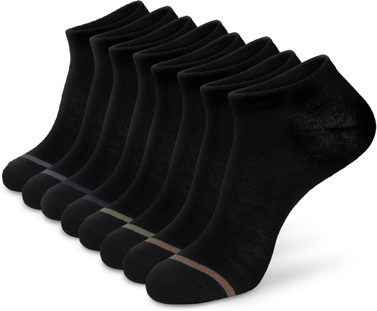 Men's/Women's 8 Pairs Thin Cotton Low Cut Ankle Socks, Multipack