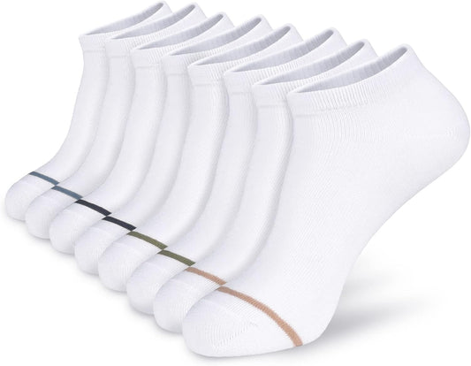 Men's/Women's 8 Pairs Thin Cotton Low Cut Ankle Socks, Multipack