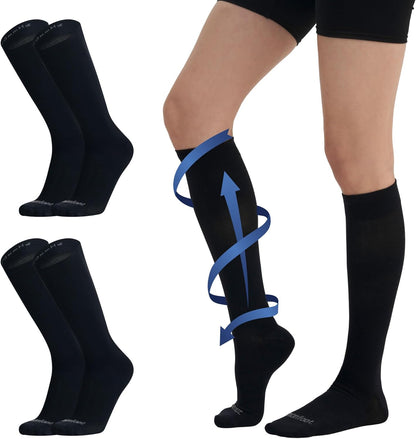 Compression Socks for Men & Women, 15-20 Mmhg (3 Pairs) - Best Circulation Socks for Nurses, Athletic, Travel