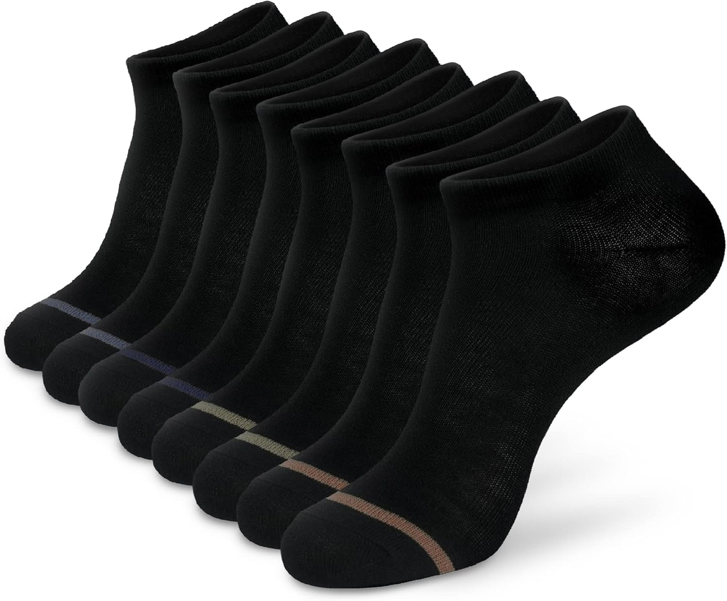 Men's/Women's 8 Pairs Thin Cotton Low Cut Ankle Socks, Multipack