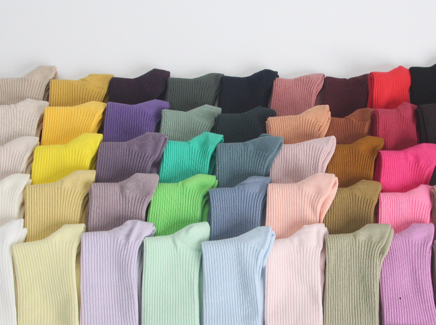 Ribbed Crew Socks 55 Colors