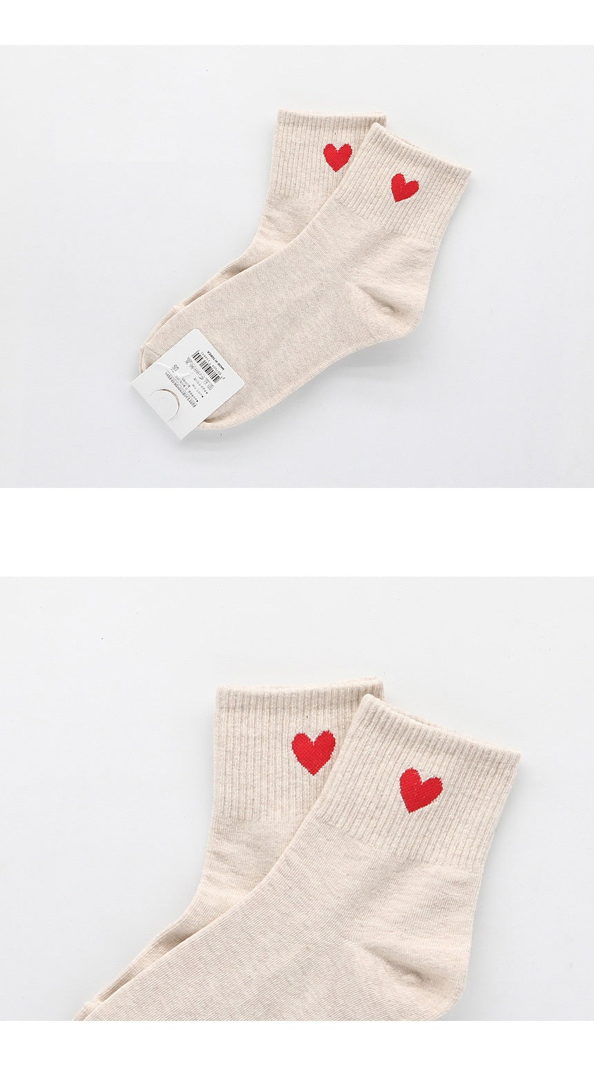 Heart Cotton Ankle Socks (3 Pairs)