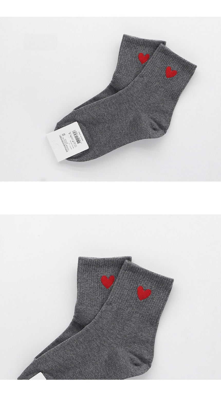 Heart Cotton Ankle Socks (3 Pairs)