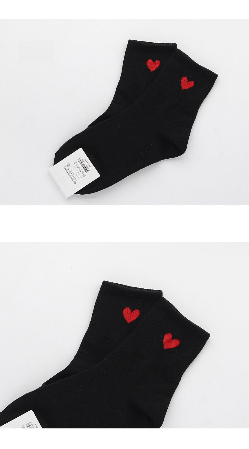 Heart Cotton Ankle Socks (3 Pairs)