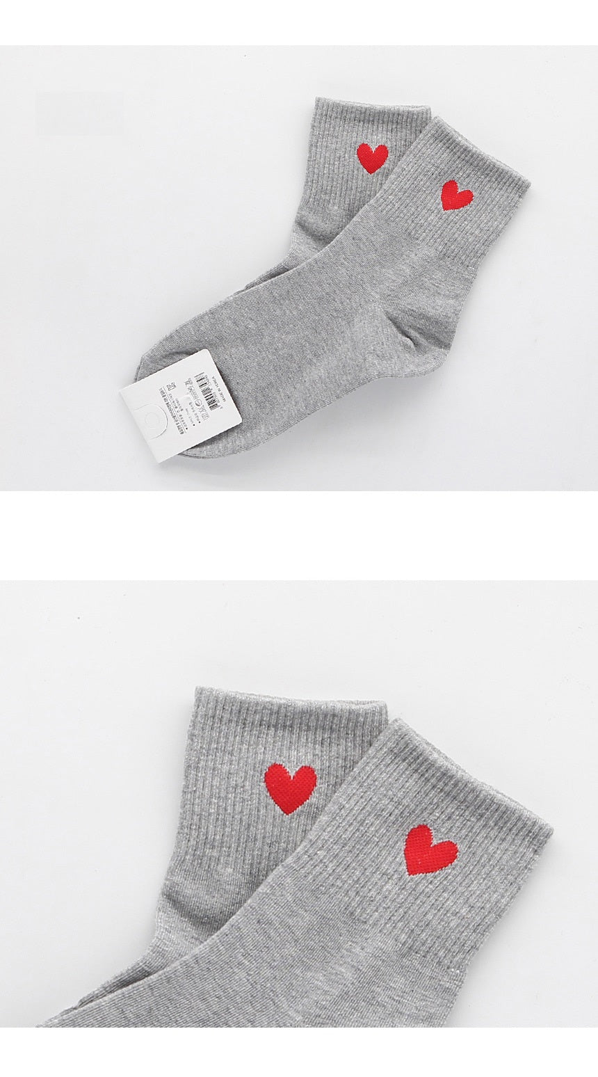Heart Cotton Ankle Socks (3 Pairs)