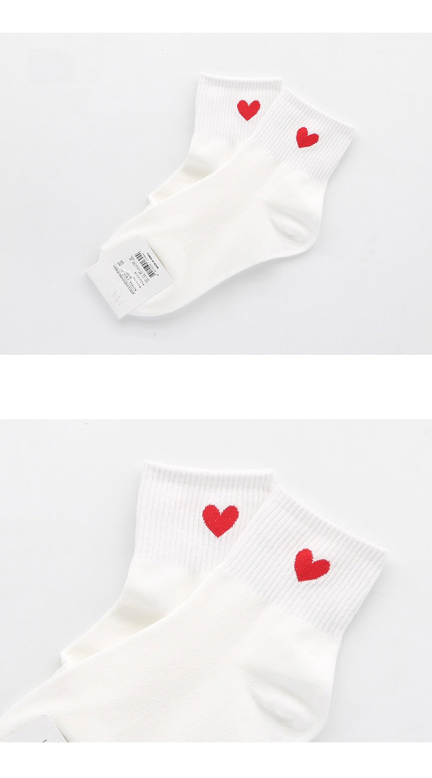 Heart Cotton Ankle Socks (3 Pairs)