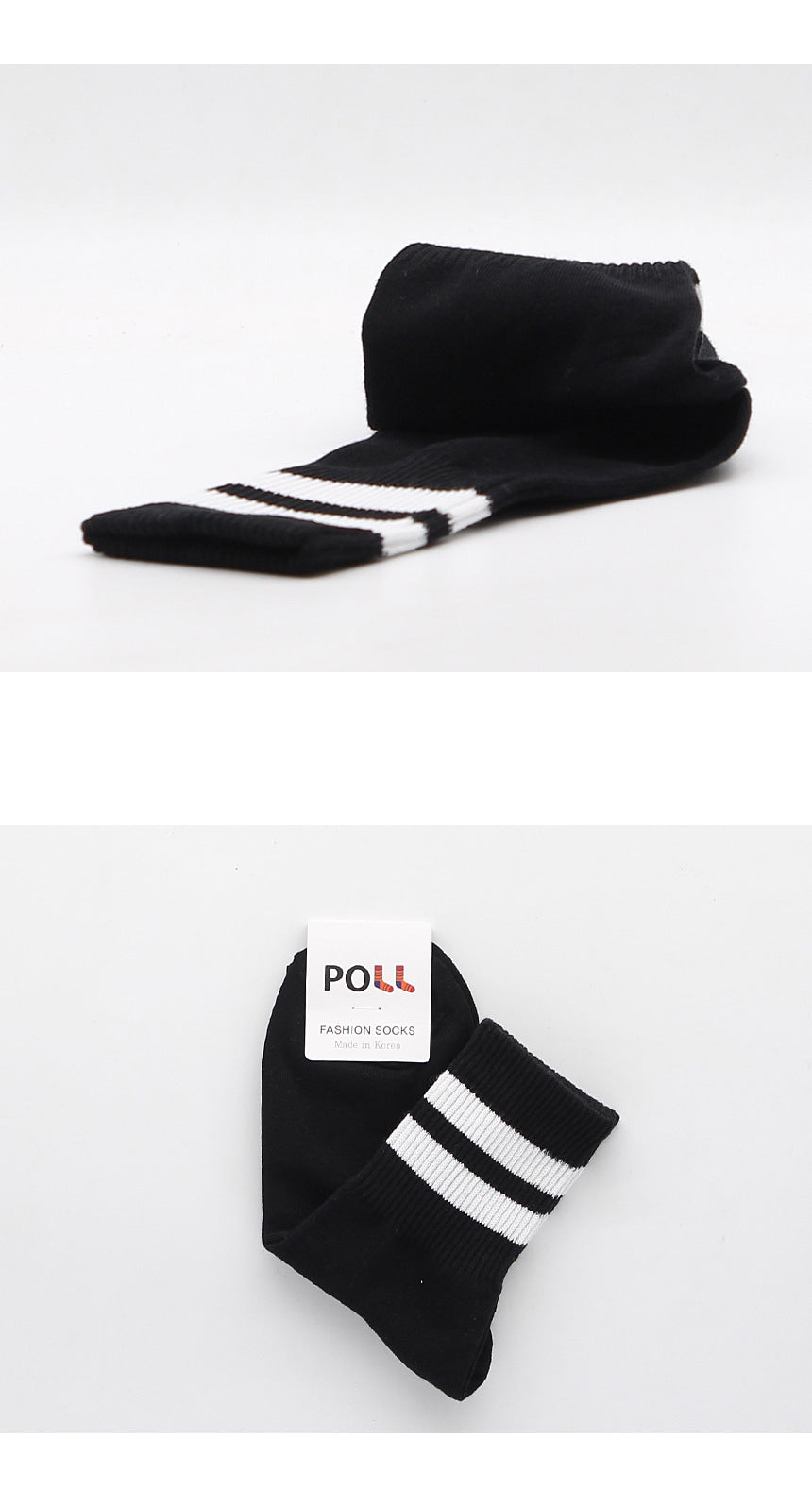 Stripe Crew Socks (3 Pairs)