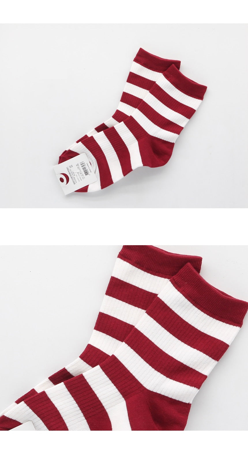 Bold Stripe Crew Socks (3 Pairs)
