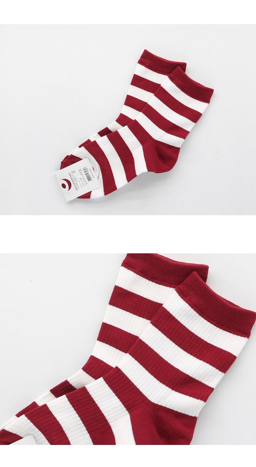 Bold Stripe Crew Socks (3 Pairs)